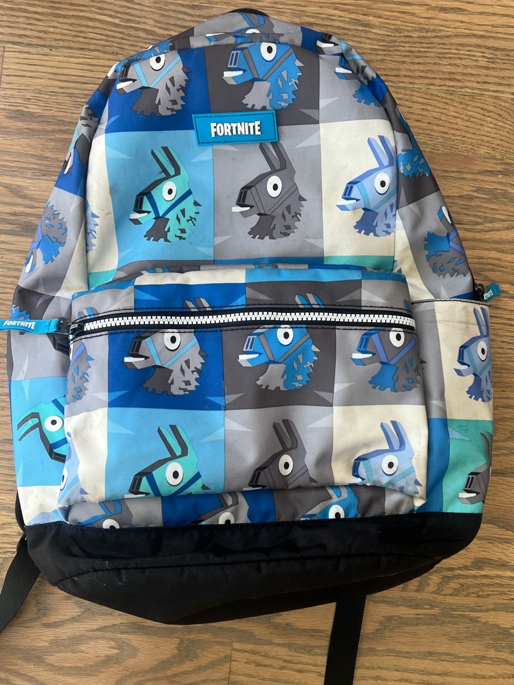 🦙 Fortnite Llama Graphic Backpack in Blue and Gray